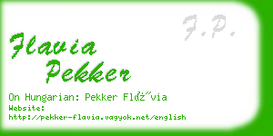 flavia pekker business card